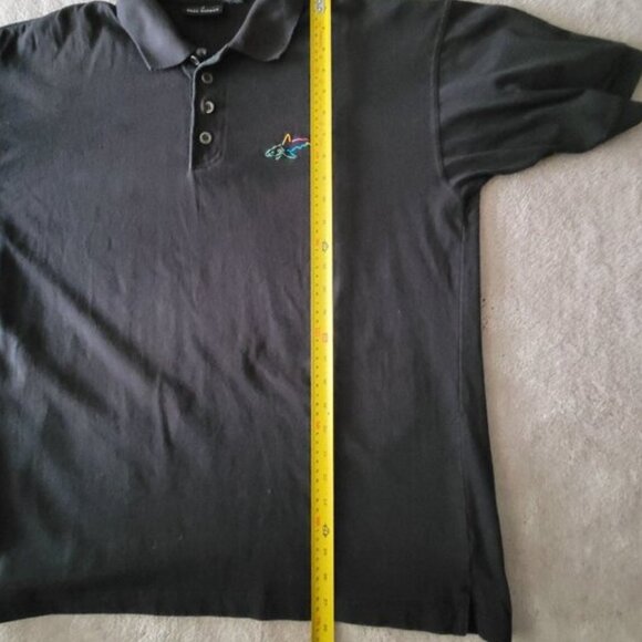 Vintage 90s Greg Norman Golf Shirt Black Polo Size Large VTG - Picture 7 of 8